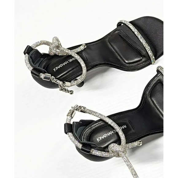 Jonathan Simkhai Dalton Women's Crystal Knot Black Sandal Size 36 EU (MSRP $595) - Picture 7 of 10